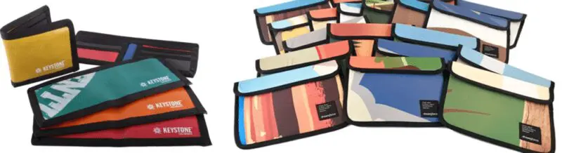Upcycled Banners to wallets and laptop cases