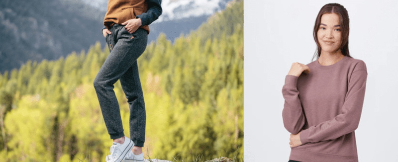 TenTree Bamone Sweats provide fashionable comfort on a moutnain top or in the city. The TreeFleece Boyfriend Crew Sweatshirt is comfortable and sustainable for everyday wear.
