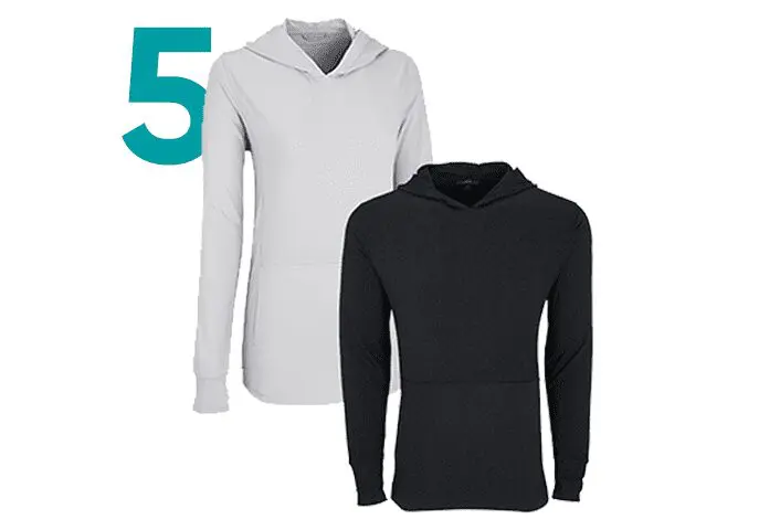 Vansport track hoodies in grey and black with the number 5 