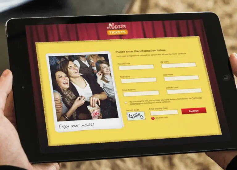 Custom Movie Ticket Redemption Page