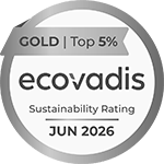 Gold Top 5% ecovadis sustainability rating jun 2026