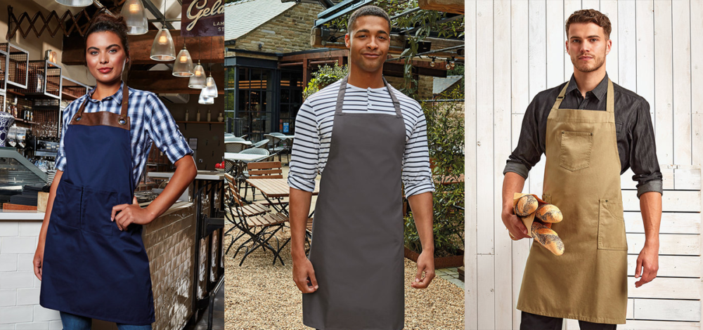 Impress with Staff Apparel wit three styles of aprons