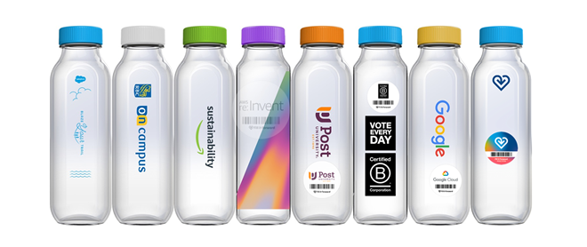 Reusable promotional water bottles that encourage change