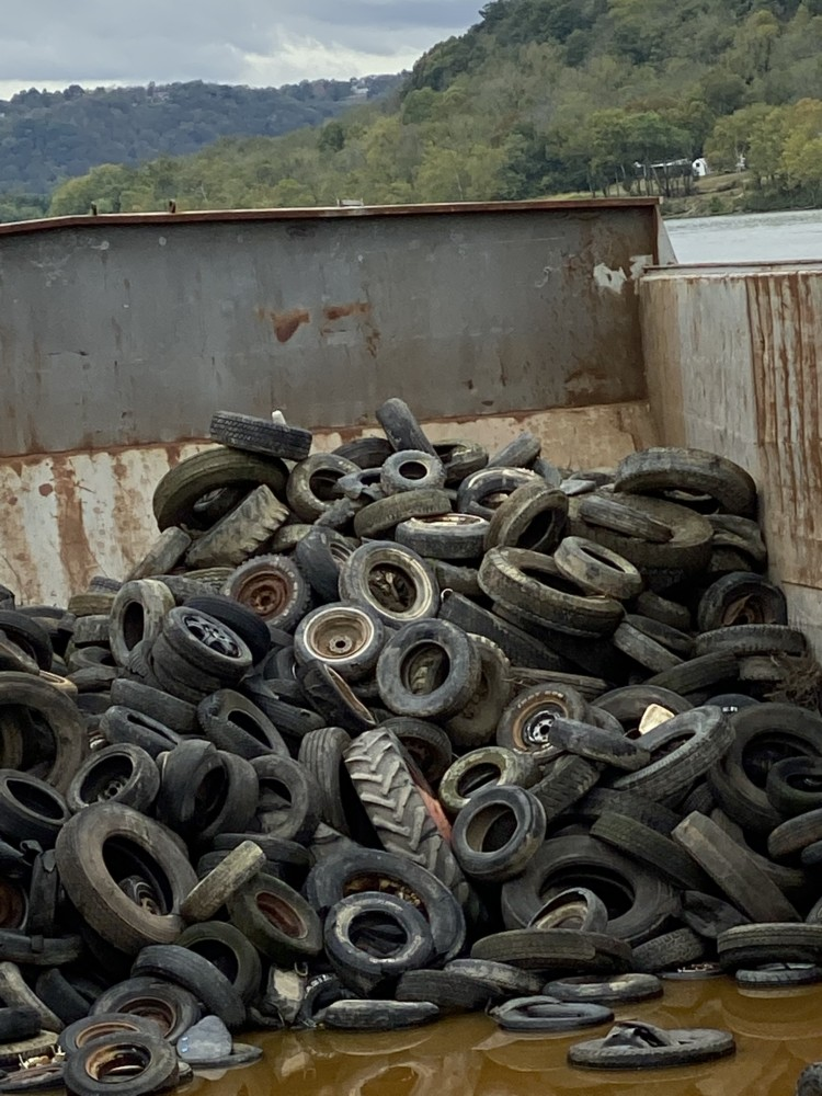 Tires from the Ohio River