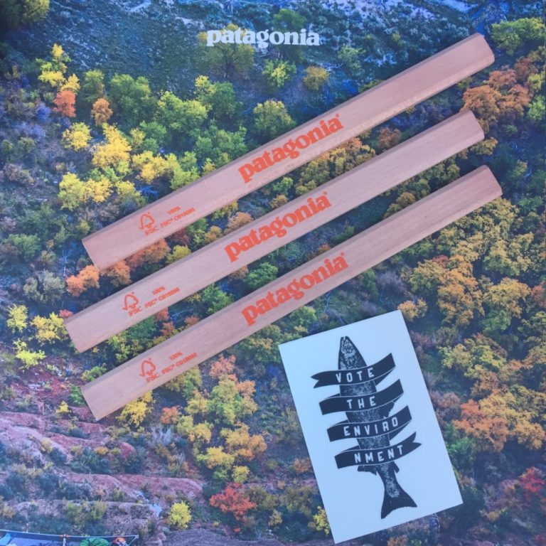 Patagonia carpenter pencils, created to promote their work wear line