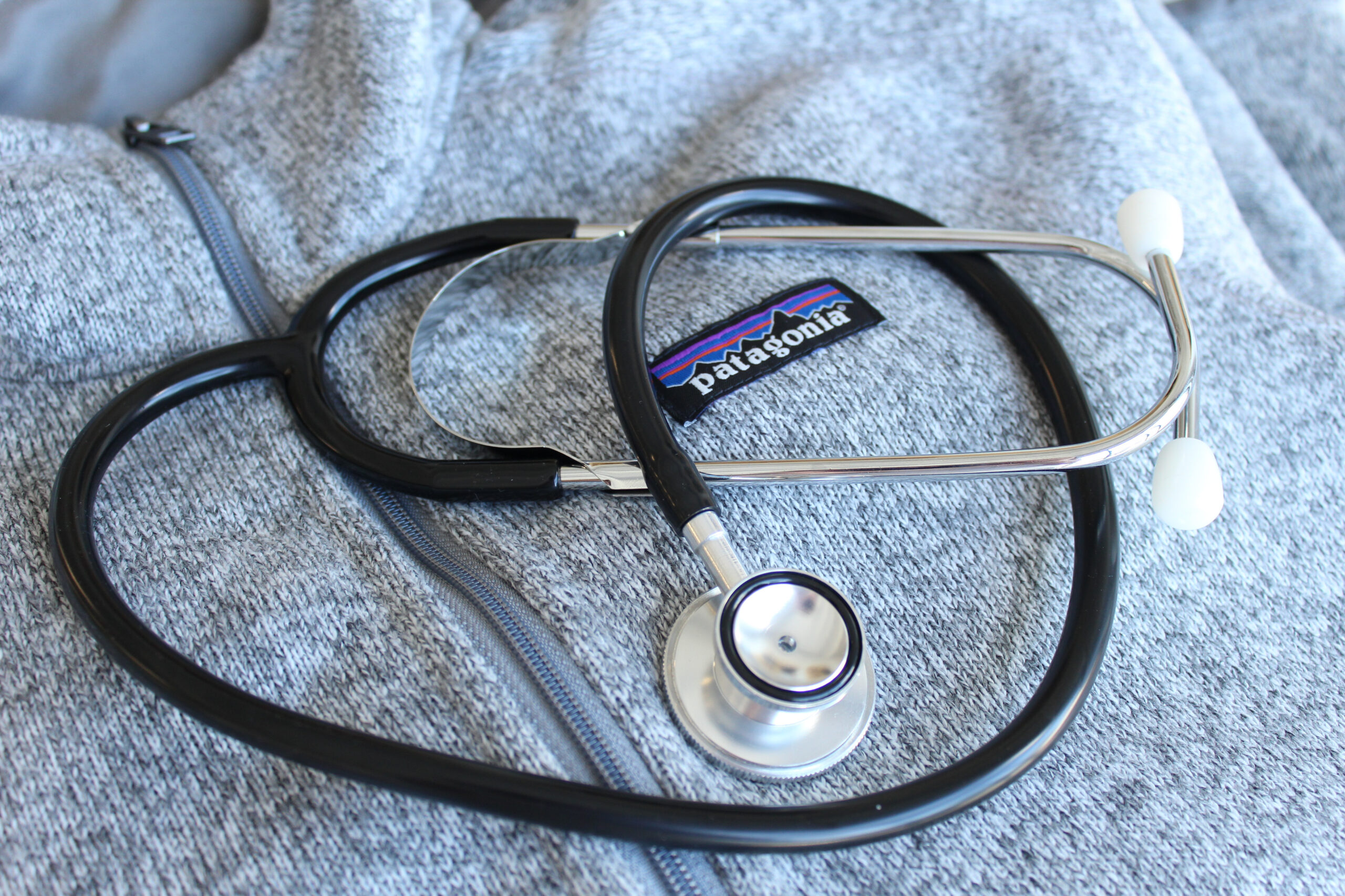 Patagonia Jacket with a stethoscope