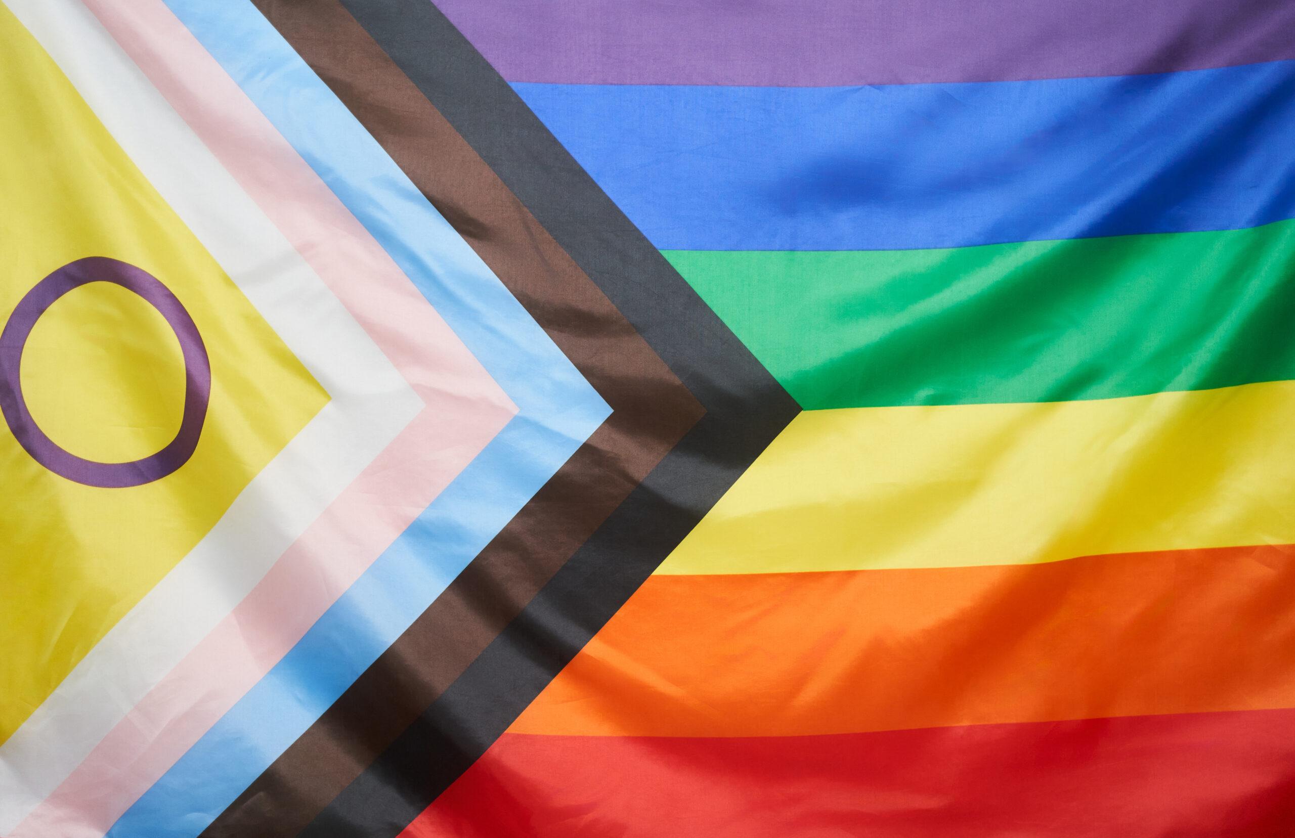 lgbtq+ pride 2025 concept. progress flag