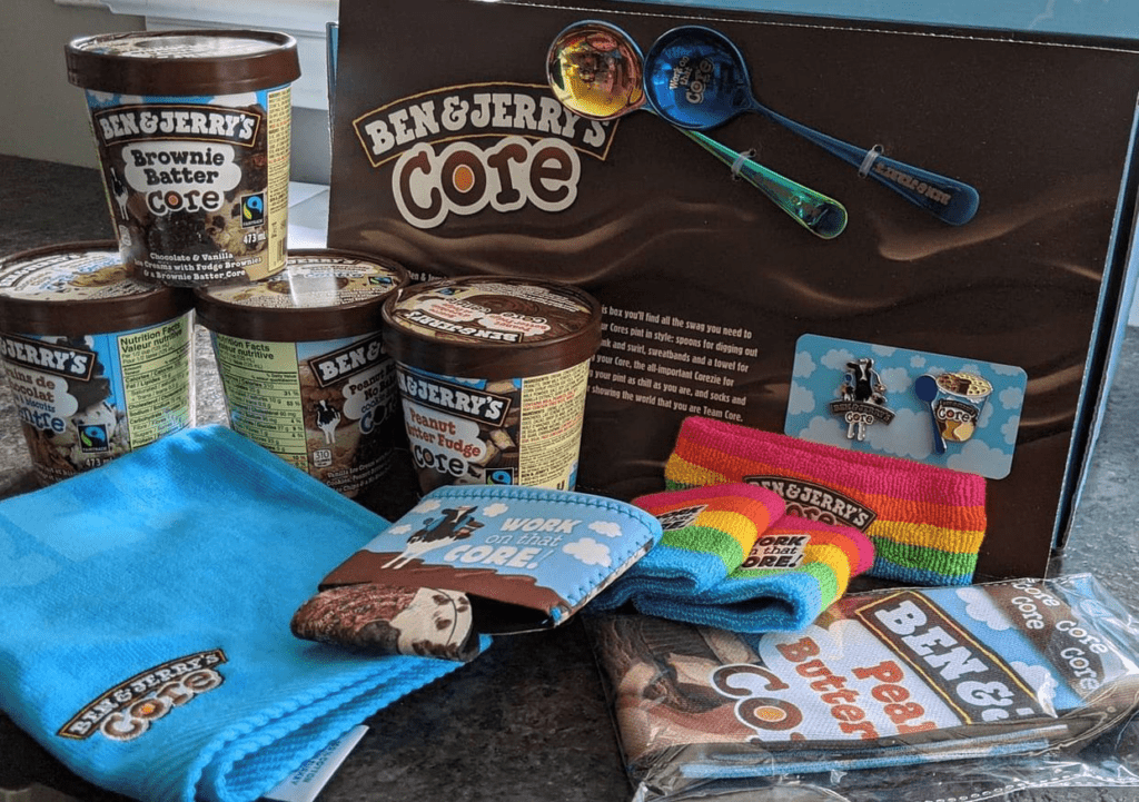 image of a custom box with ben & jerrys branded merch